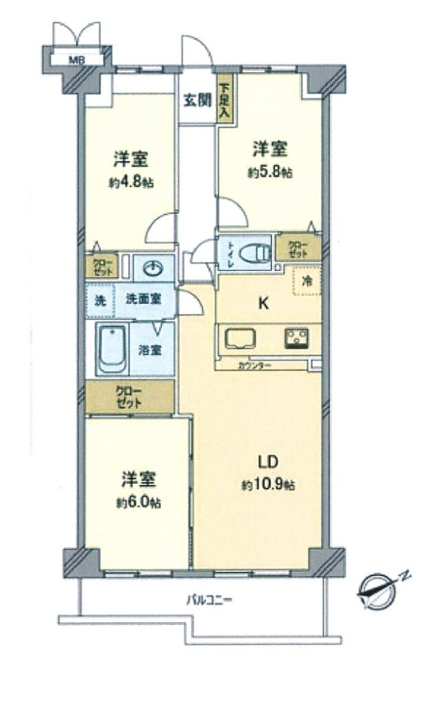 間取図　3LDK